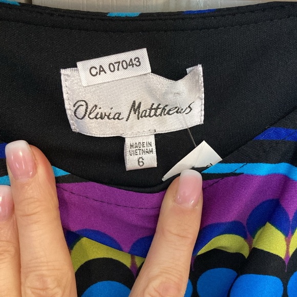 BNWT Olivia Matthews retro style midi dress. Size 6. - Picture 3 of 8